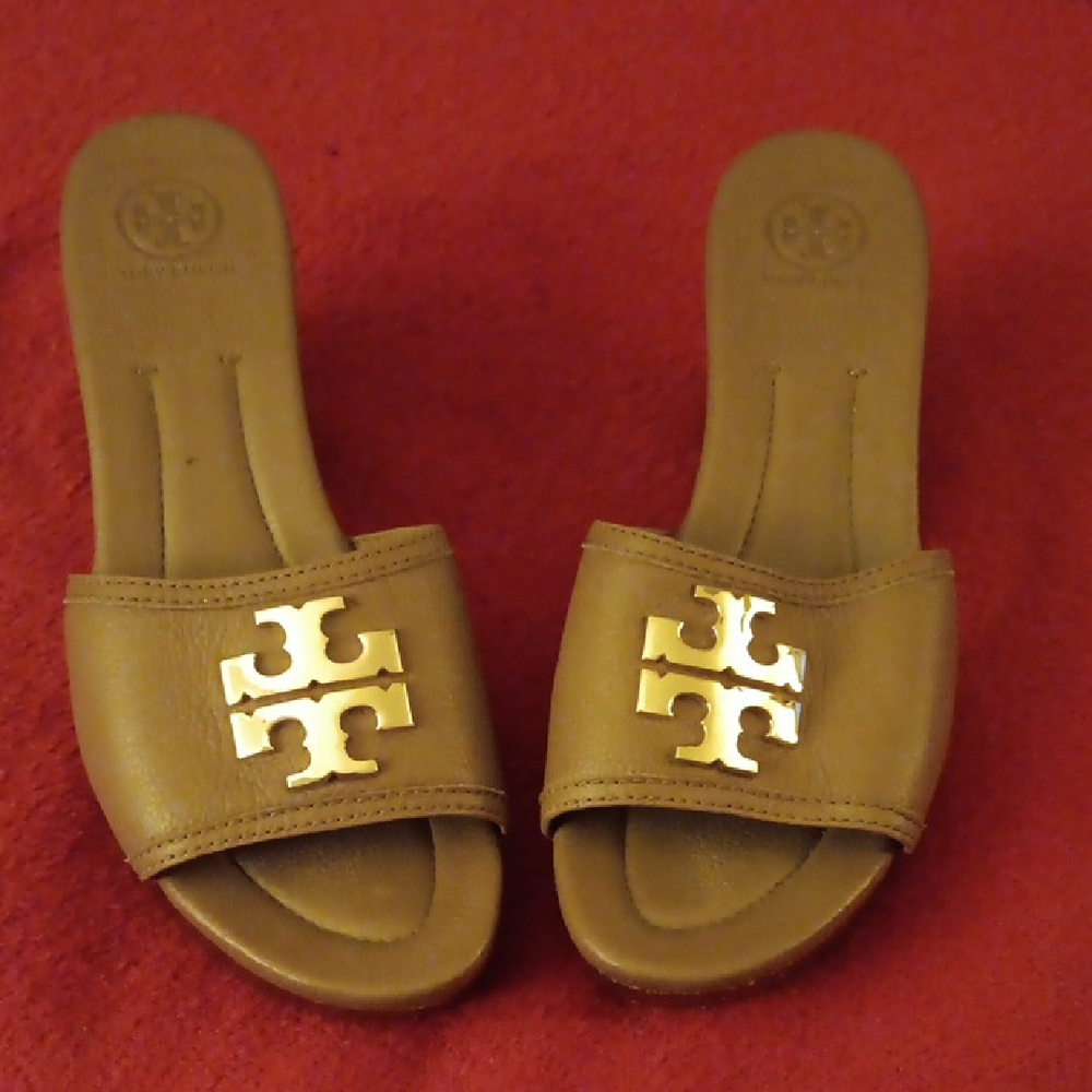 Tory Burch Brown Wedge Sandals 8.5 Women's